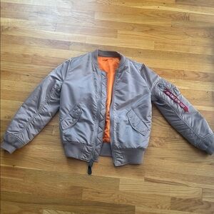 Alpha industries/ size small, reversible-bomber jacket